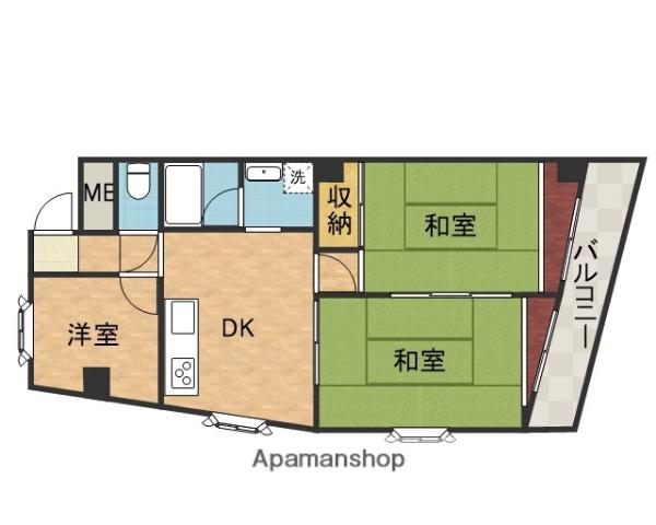 ロイヤルハイツ新芦屋(3DK/2階)の間取り写真