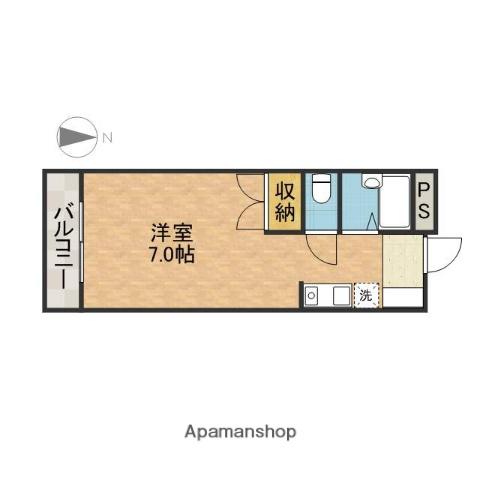 メゾンエルアンドジョイ(1K/1階)の間取り写真