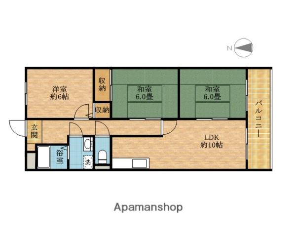 リヴェール郡(3LDK/3階)の間取り写真