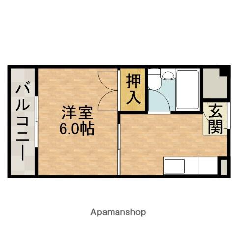 グリーンライフ・サワ(1K/3階)の間取り写真
