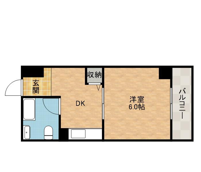 メゾン茨木(1DK/3階)の間取り写真