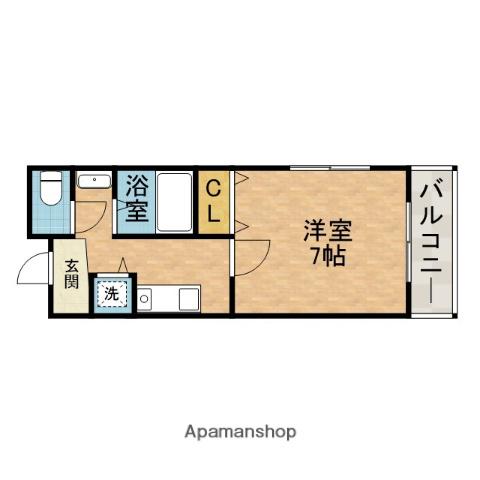 リーフジャルダン総持寺駅前(1K/3階)の間取り写真