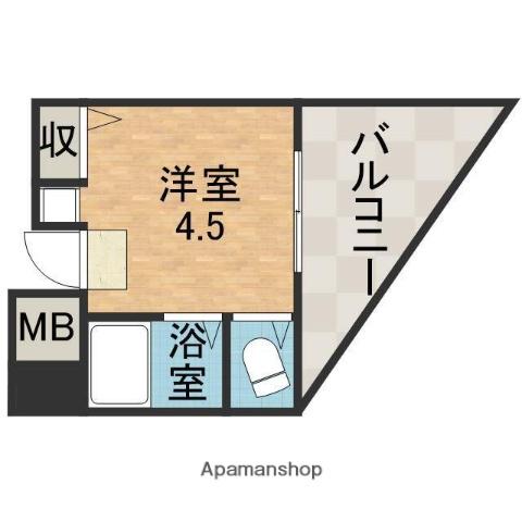 ラポール37(ワンルーム/2階)の間取り写真