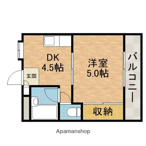 シティコーポ橋の内(1DK/1階)の間取り写真