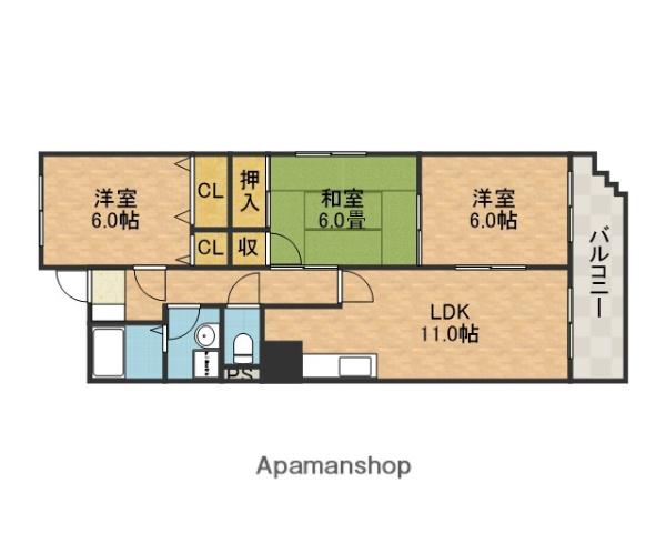 MA-COURT(3LDK/3階)の間取り写真