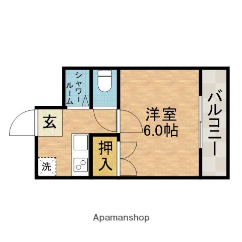 ナンノ第12号館(1K/3階)の間取り写真