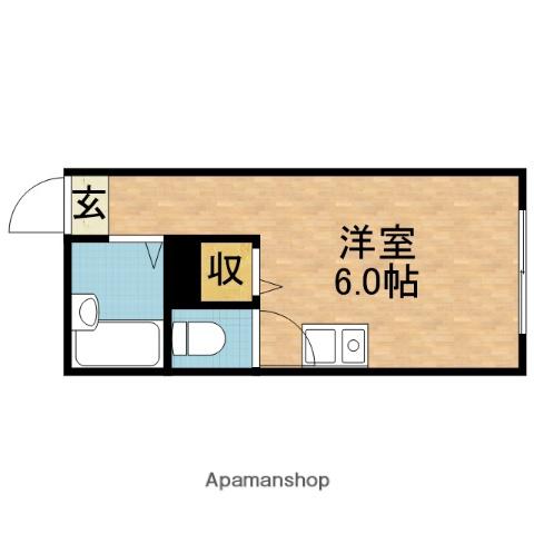 ハートマンション(ワンルーム/2階)の間取り写真