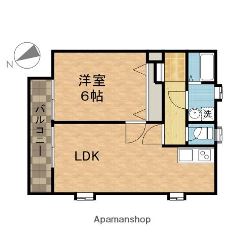 三井マンション(1LDK/1階)の間取り写真