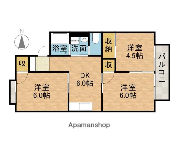 ガーデンハイツ(3DK/2階)の間取り写真