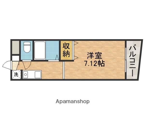 パストラル下穂積(1K/2階)の間取り写真
