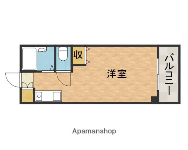 第二華岡マンション(ワンルーム/2階)の間取り写真