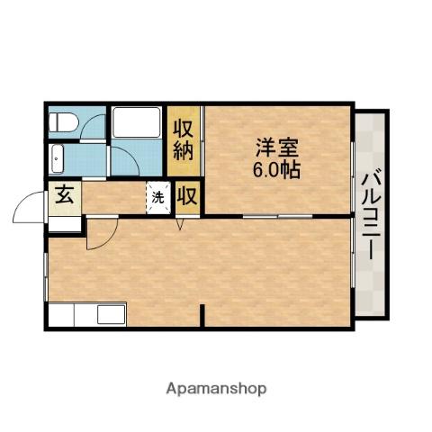 フォーチュン(1LDK/2階)の間取り写真