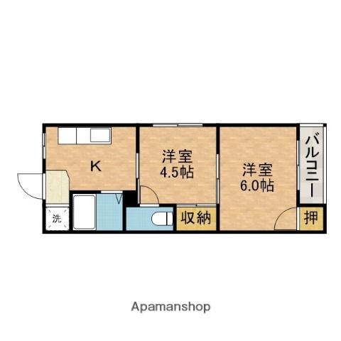 千里丘マンション(2K/3階)の間取り写真