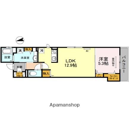 レスト バレル上泉(1LDK/2階)の間取り写真