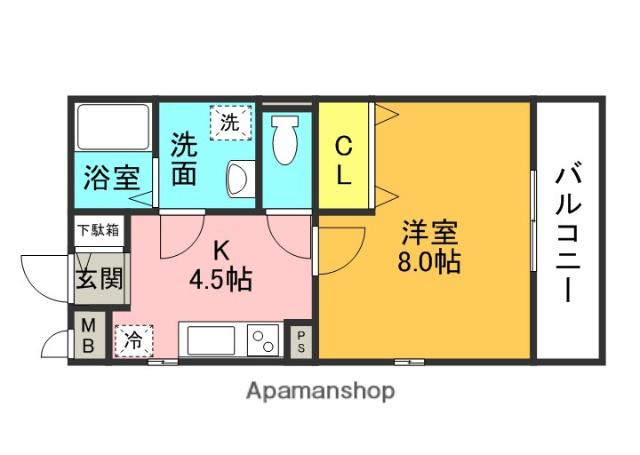 レジデンス千里丘(1K/3階)の間取り写真