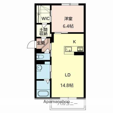 ルーチェ南茨木(1LDK/3階)の間取り写真