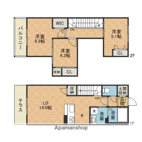 GRAND BRILLER(3LDK/1階)の間取り写真