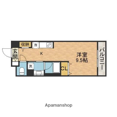 DAIWA RESIDENCE IBARAKI(ワンルーム/4階)の間取り写真