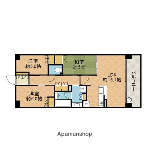 ローレルスクエア健都ザ・レジデンスFIFTH STAGE(3LDK/18階)の間取り写真