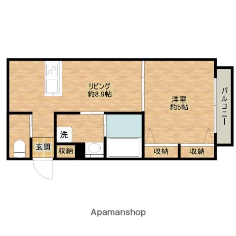 GREENHILL SPRING(1LDK/3階)の間取り写真