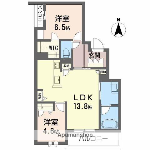 シャーメゾンセレナヴィラ(2LDK/4階)の間取り写真