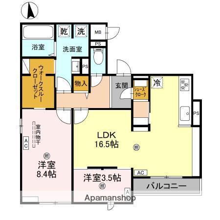 クラシスト千里丘上(2LDK/3階)の間取り写真