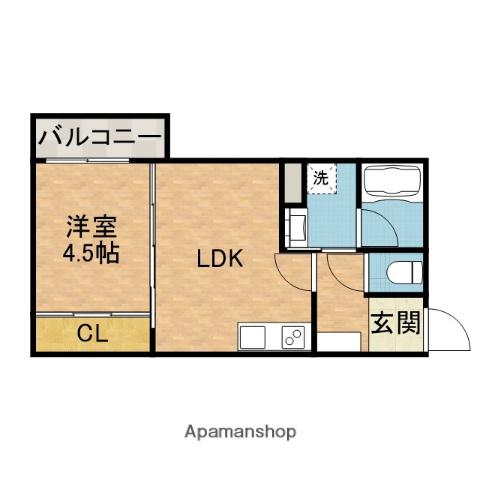 エテルナコート総持寺(1LDK/1階)の間取り写真