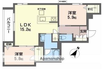 シャーメゾン クレリア(2LDK/1階)の間取り写真