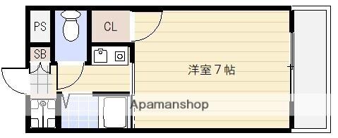 ローズインローズ2(1K/2階)の間取り写真