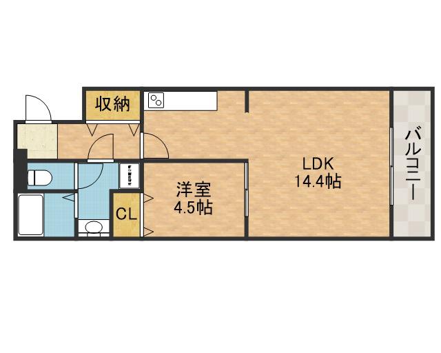 ノア・ド・ココ(1LDK/3階)の間取り写真