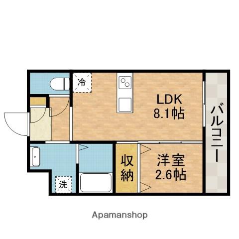 リアコート千里丘Ⅰサウス(1LDK/2階)の間取り写真