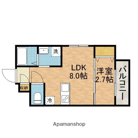 リアコート千里丘Ⅰサウス(1LDK/3階)の間取り写真