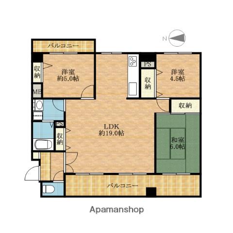 サンガーデン茨木(3LDK/2階)の間取り写真