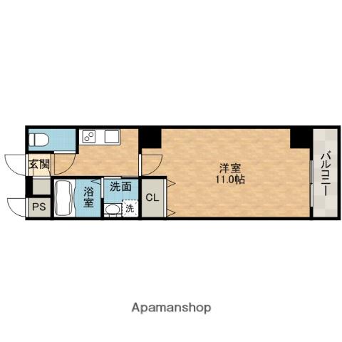 フジロイヤルローズコート(1K/5階)の間取り写真