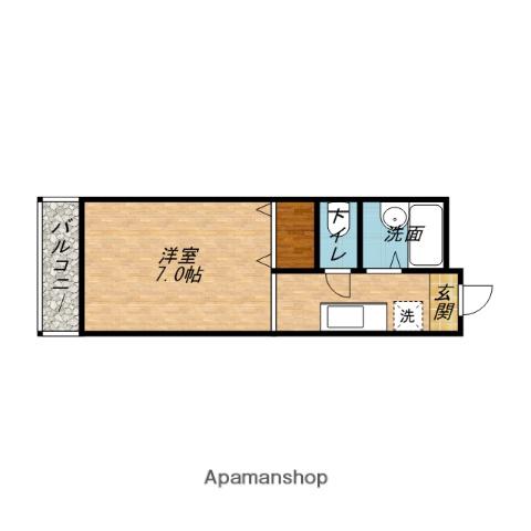 メゾンエルアンドジョイ(1K/2階)の間取り写真