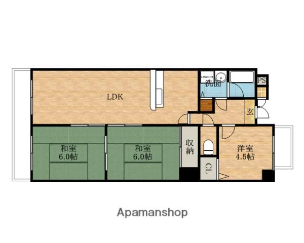 フェルザ南茨木(3LDK/2階)の間取り写真