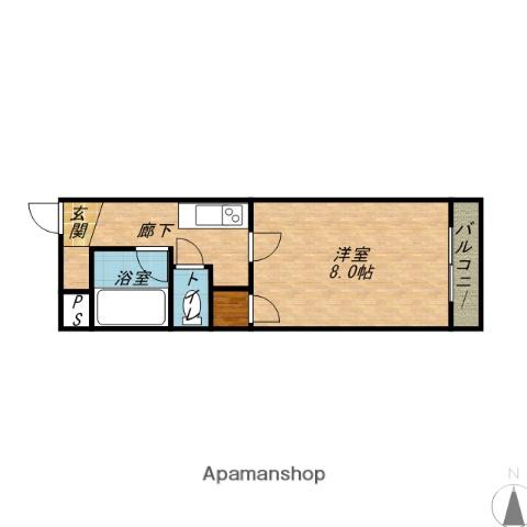 ラ・メゾン・ド・ジョワ(1K/3階)の間取り写真