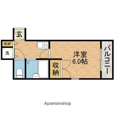 トレンディア高槻(1K/3階)の間取り写真