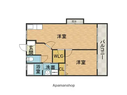 阿武野第1マンション(1LDK/4階)の間取り写真