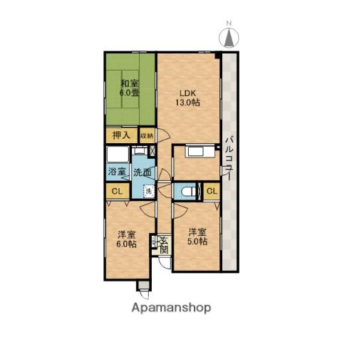 ミーテソシア(3LDK/1階)の間取り写真