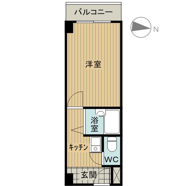 西形ビル(1K/3階)の間取り写真