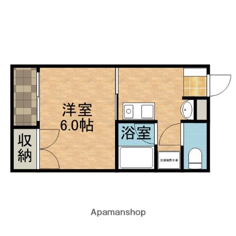 レジデンス摂津(1K/3階)の間取り写真