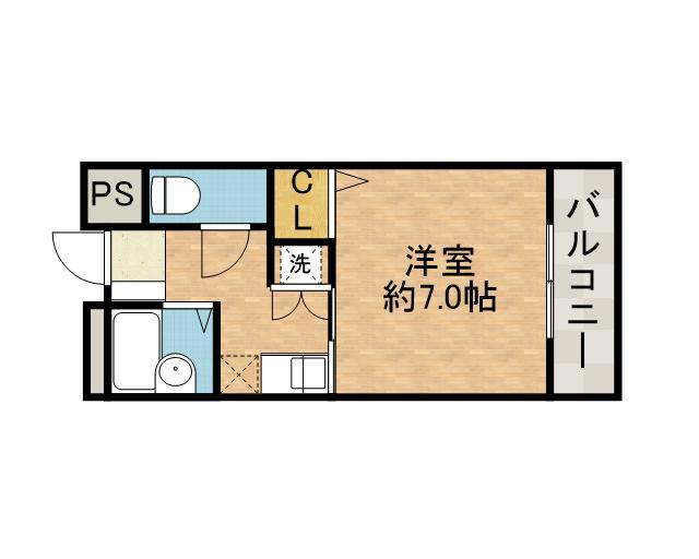 NASA望月(1K/3階)の間取り写真