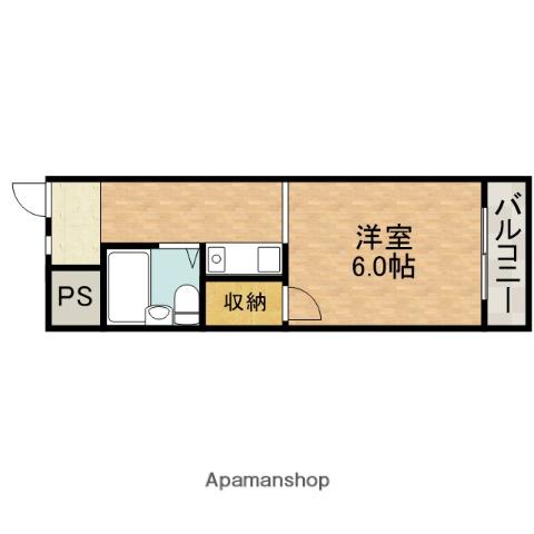 ウィズ・ユー(ワンルーム/4階)の間取り写真