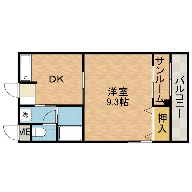 エトワールイレブンエー(1DK/3階)の間取り写真