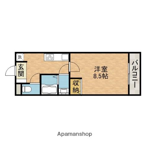 コートパション(1K/2階)の間取り写真