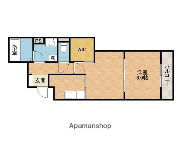 アップル城北(1LDK/3階)の間取り写真