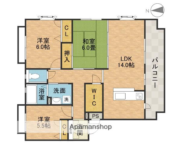 ボナールコートM(3LDK/3階)の間取り写真