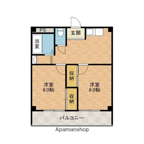 リベルタ緑が丘(2DK/2階)の間取り写真