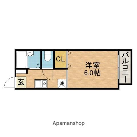 アクセス(1K/2階)の間取り写真